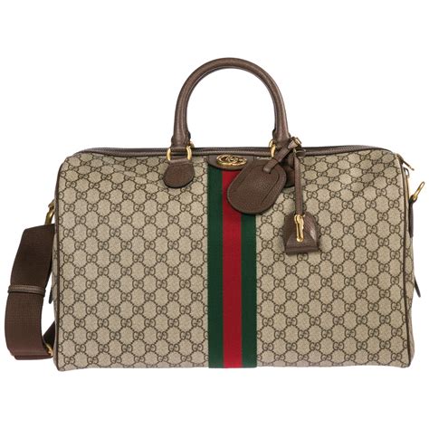 leather travel bags gucci|gucci leather duffle.